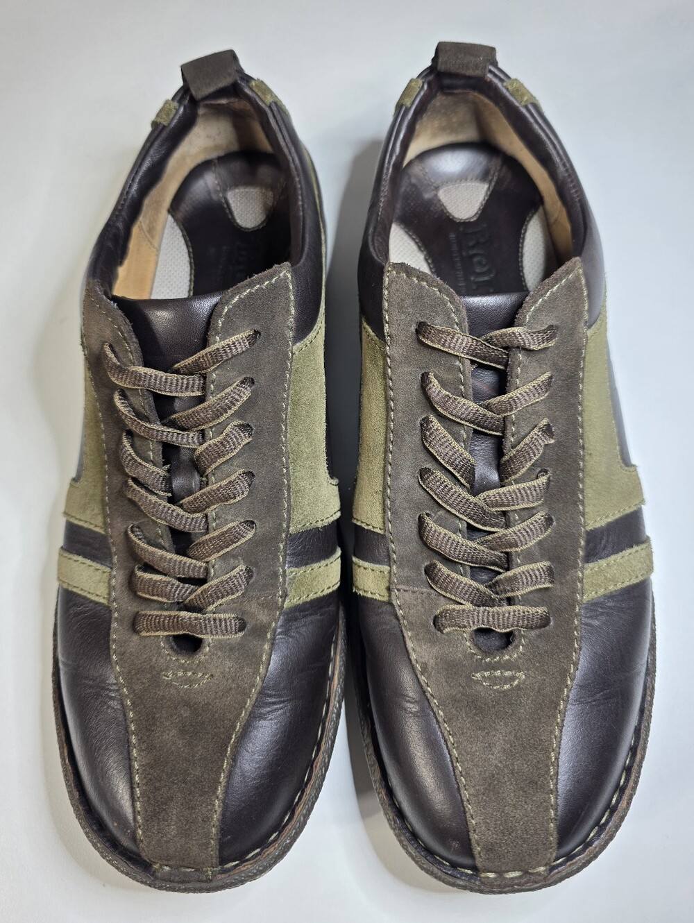 Børn Vintage leather and suede casual Oxfords/Sneakers Men Size 10.5 - Picture 6 of 12